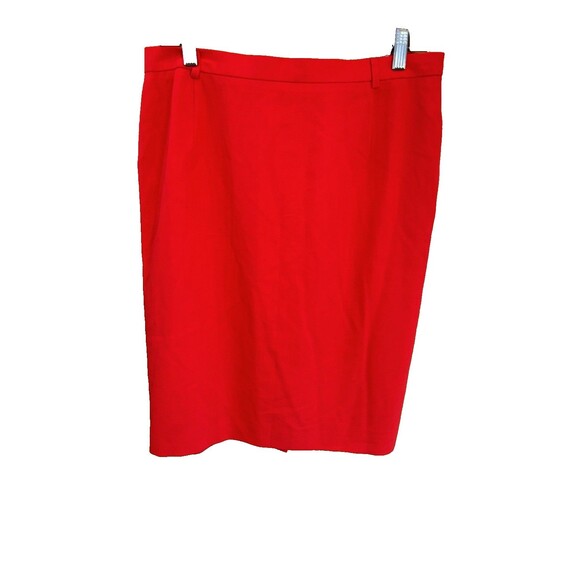 Escada Two Piece Skirt Suit Set Short Sleeve Blazer Women 40 42 M Red Wool Zip - Picture 8 of 16